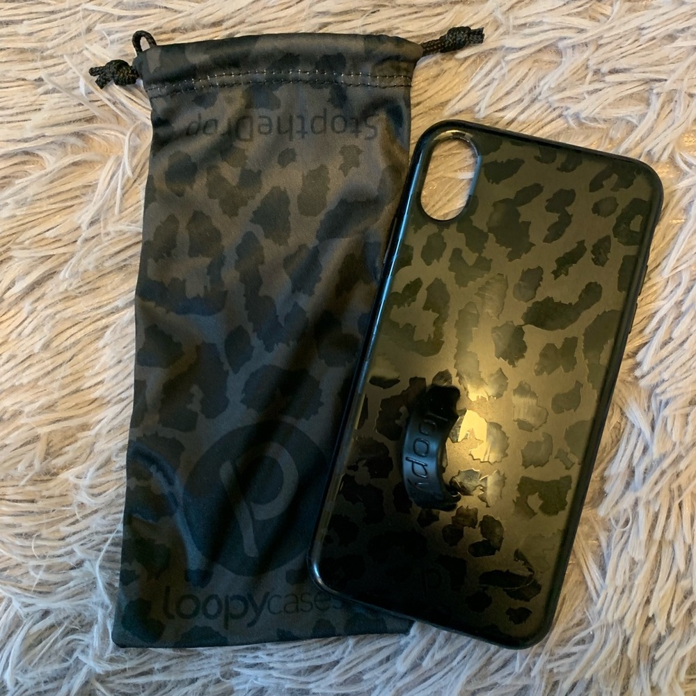 iPhone XS Max Midnight Leopard Loopy Case